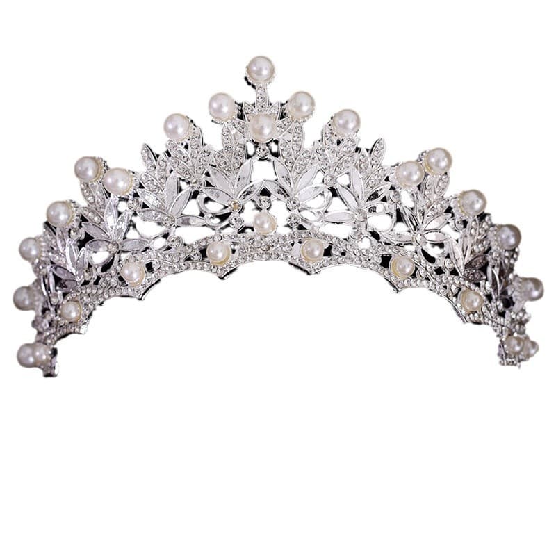 2024 Crown Bridal Tiara Wedding Veil Wedding Veil Married Girl Wedding Pearl Princess High-end Birthday Fairy Spirit Adult 5