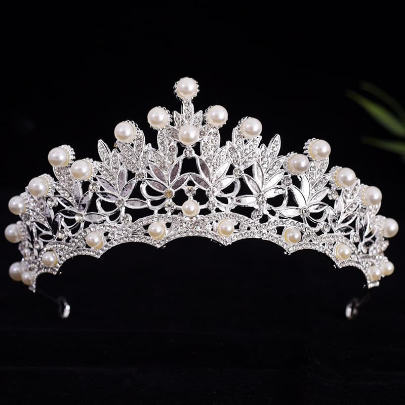 2024 Crown Bridal Tiara Wedding Veil Wedding Veil Married Girl Wedding Pearl Princess High-end Birthday Fairy Spirit Adult
