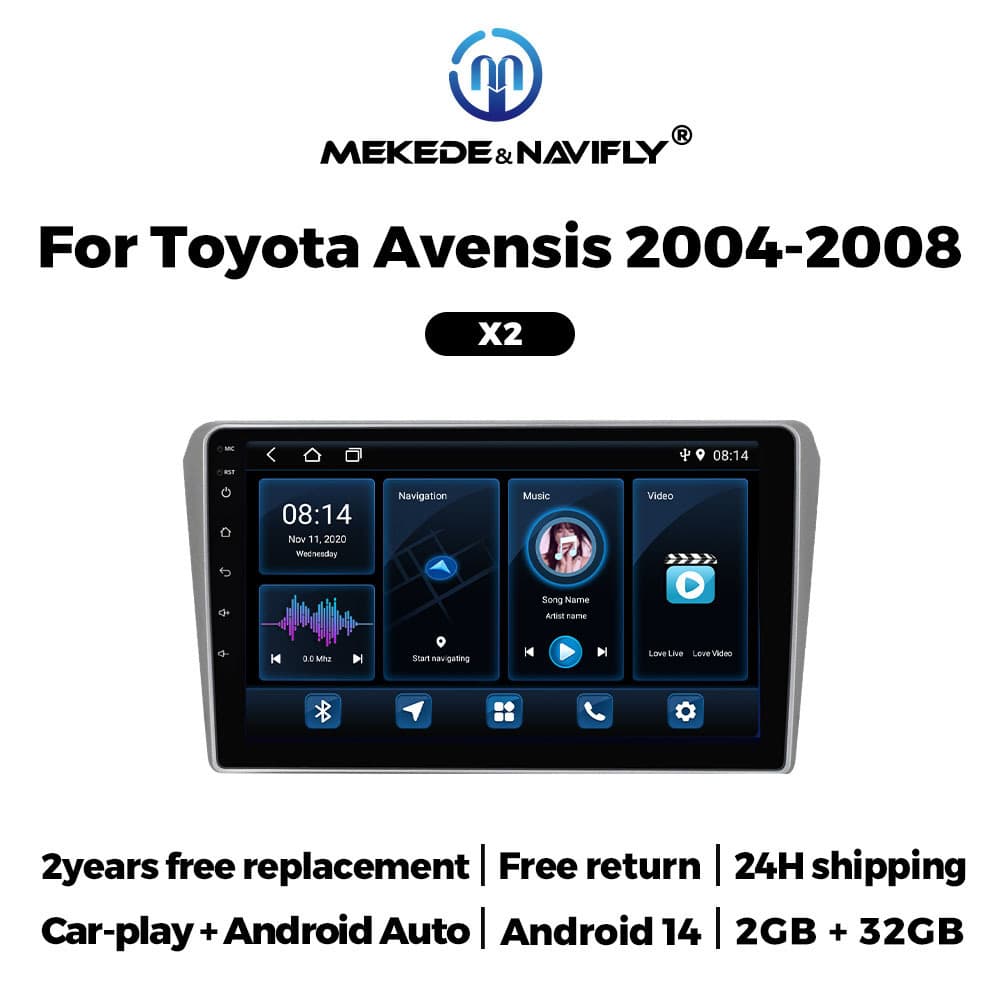 Applicable to Toyota Avensis 04-08 Android Car GPS Navigation Car MP5 Bluetooth Player All-in-One 3