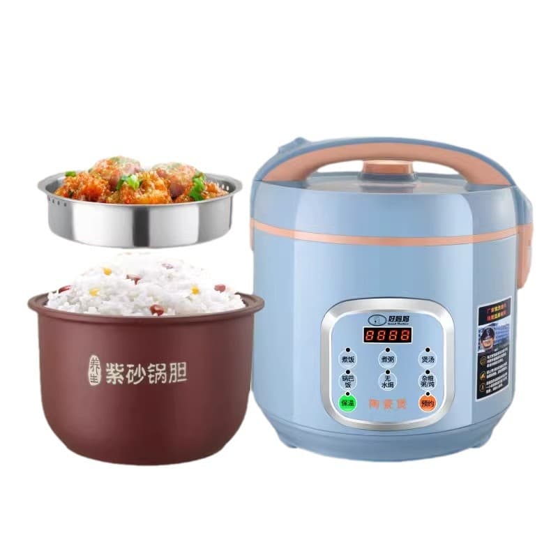 5L Purple Clay Rice Cooker with Ceramic Inner Pot 5