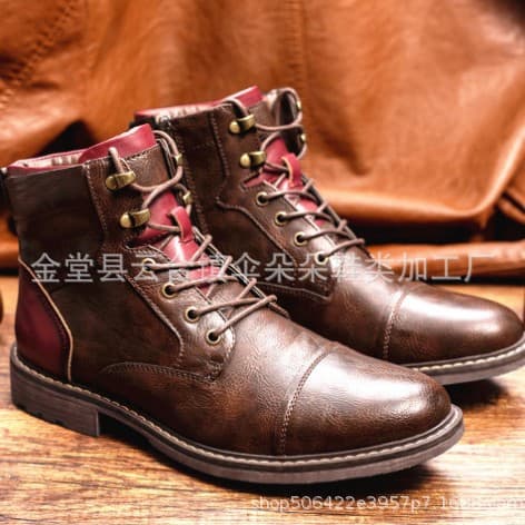 2025 new men's short boots large size men's shoes 3