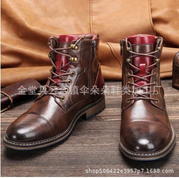 2025 new men's short boots large size men's shoes 1