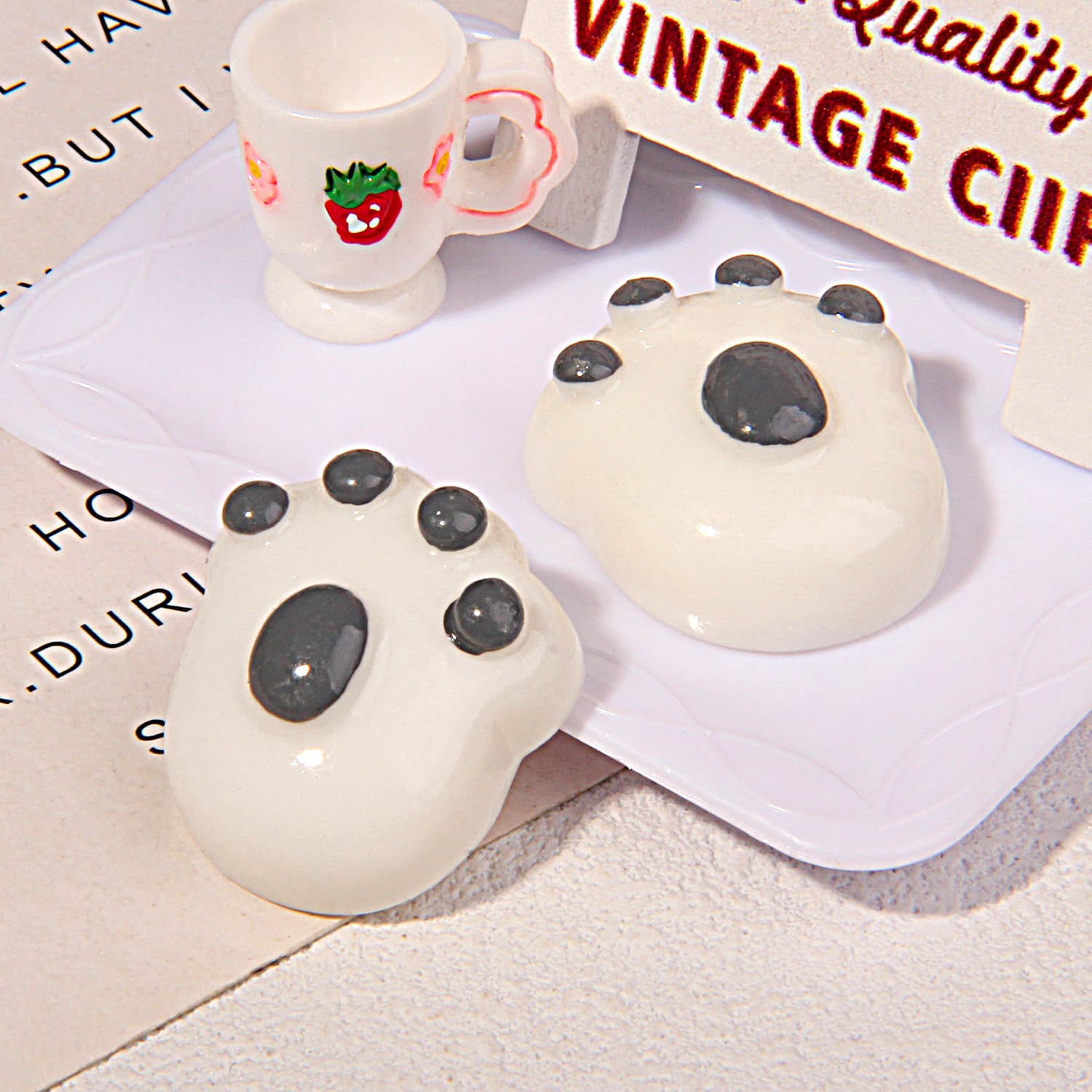 Hair accessory with accessories, toy, cute hands and feet prints, DIY, pet 2
