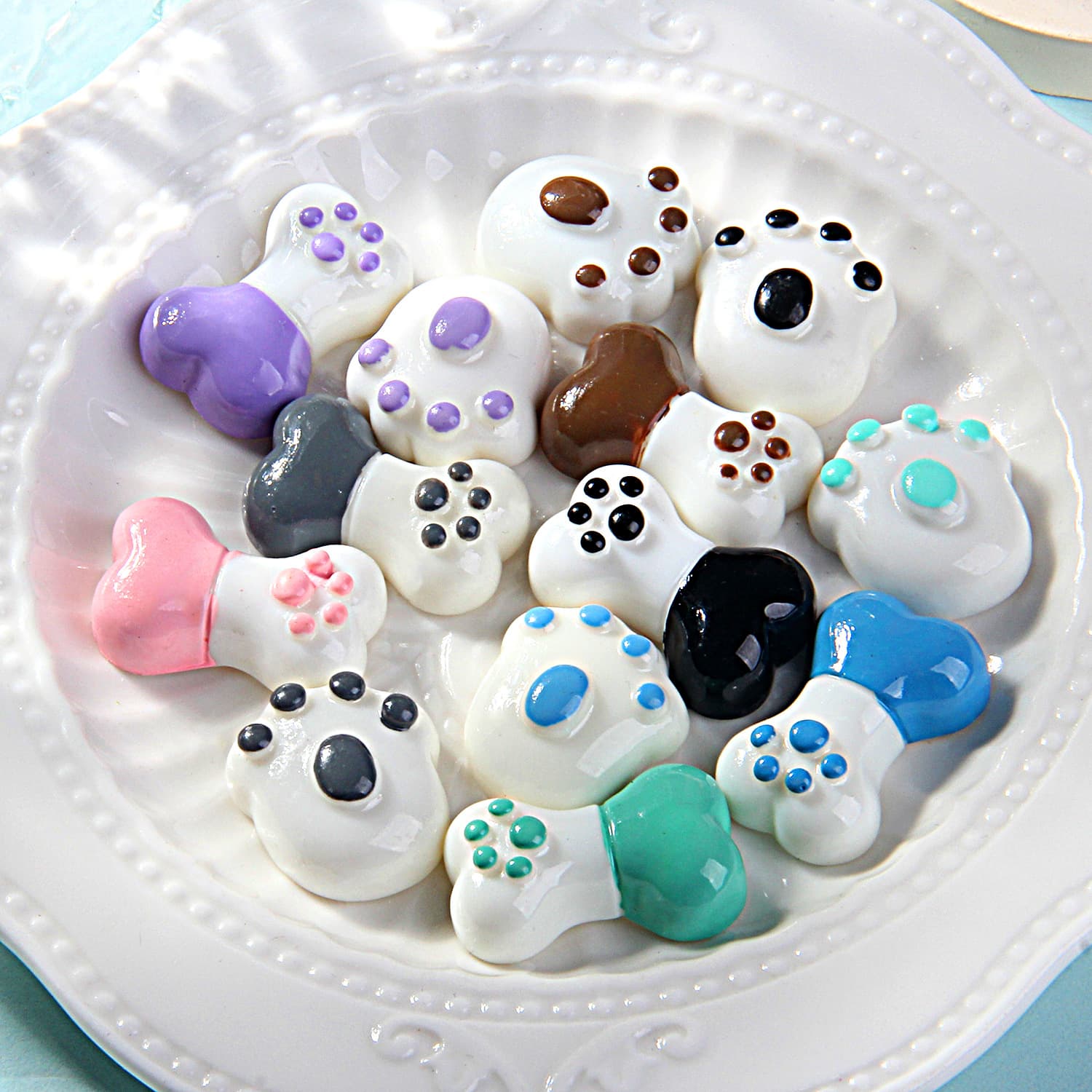 Hair accessory with accessories, toy, cute hands and feet prints, DIY, pet 4
