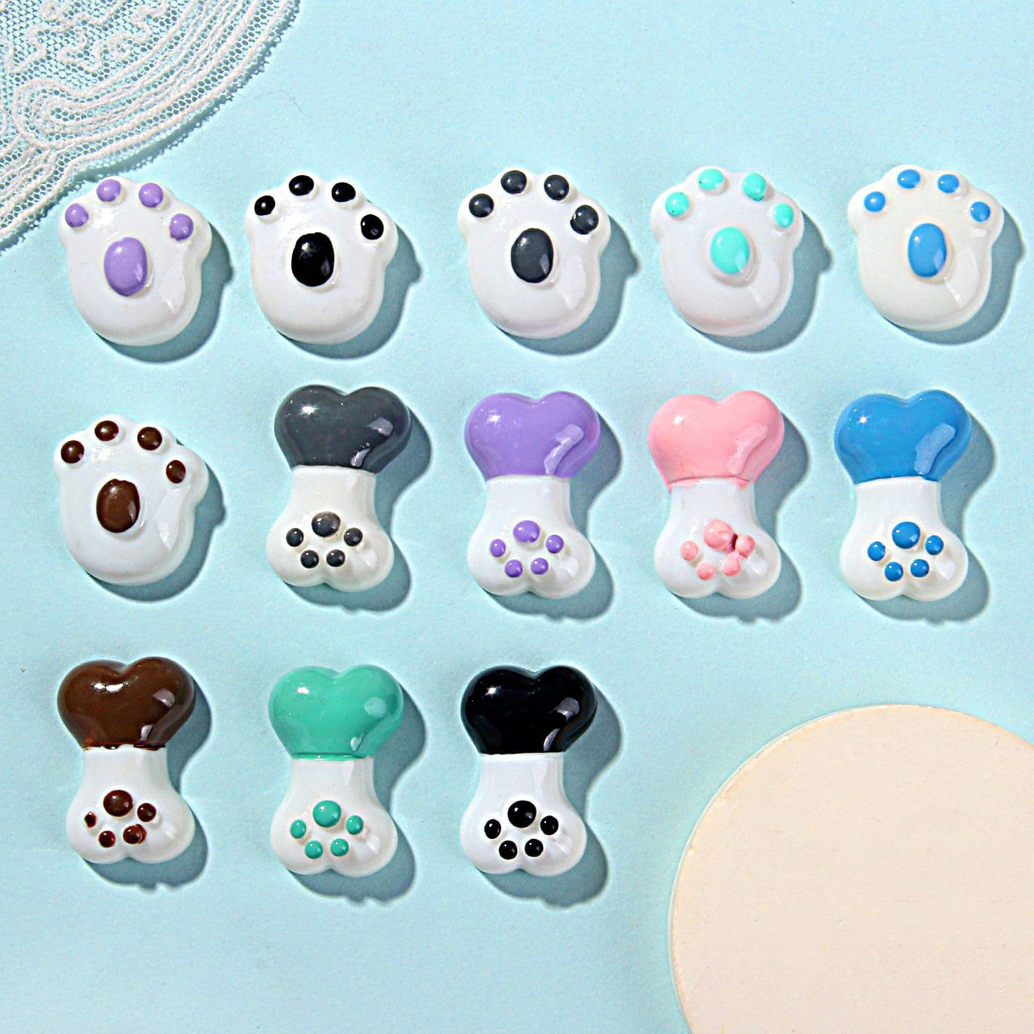 Hair accessory with accessories, toy, cute hands and feet prints, DIY, pet 1