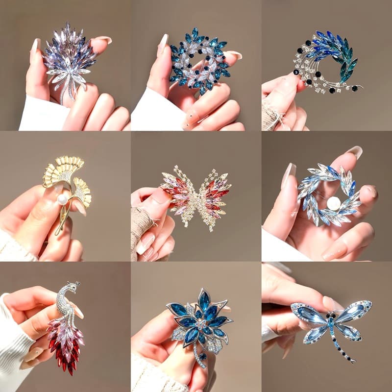 Fashionable brooch, suit lapel pin, pin, accessory, 2026 years, flowered, high-quality style, bright catchy style 1