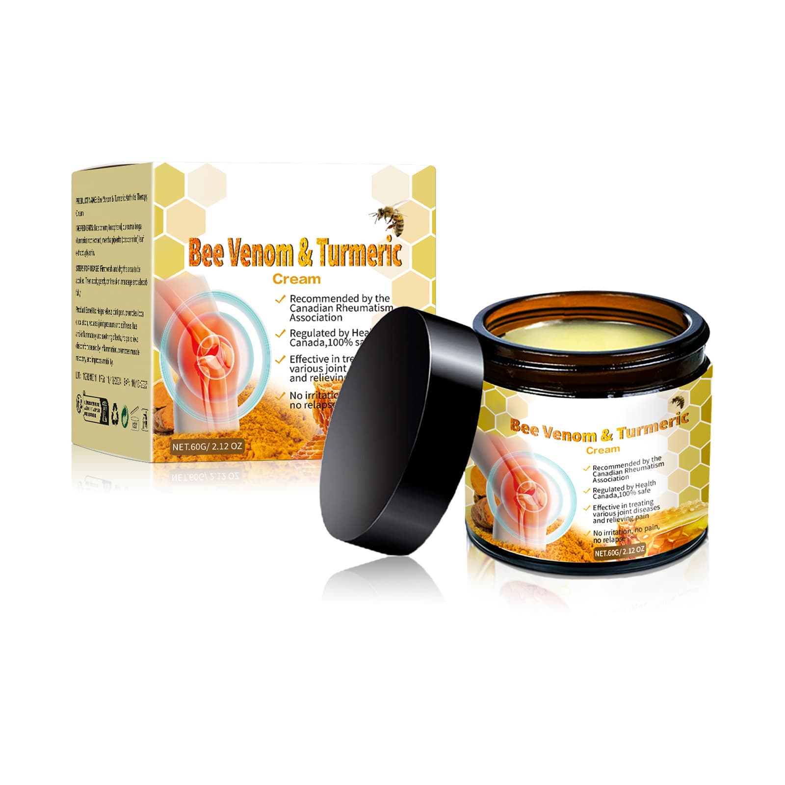 Cross -border new product bee toxic body joint care cream 60g neck back body joint bee toxic external nursing cream 5