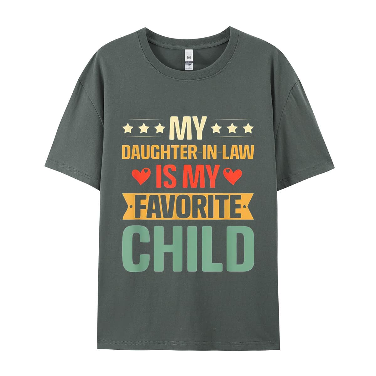 Amazon men's short-sleeved my son in-law is my favorite child European and American large-size T-shirt 2