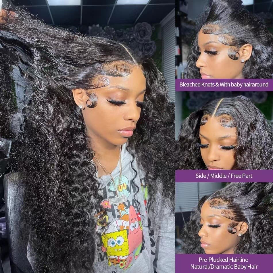 13*6 Kinky Curly Lace Front Human Hair Wig - Long Curls 2