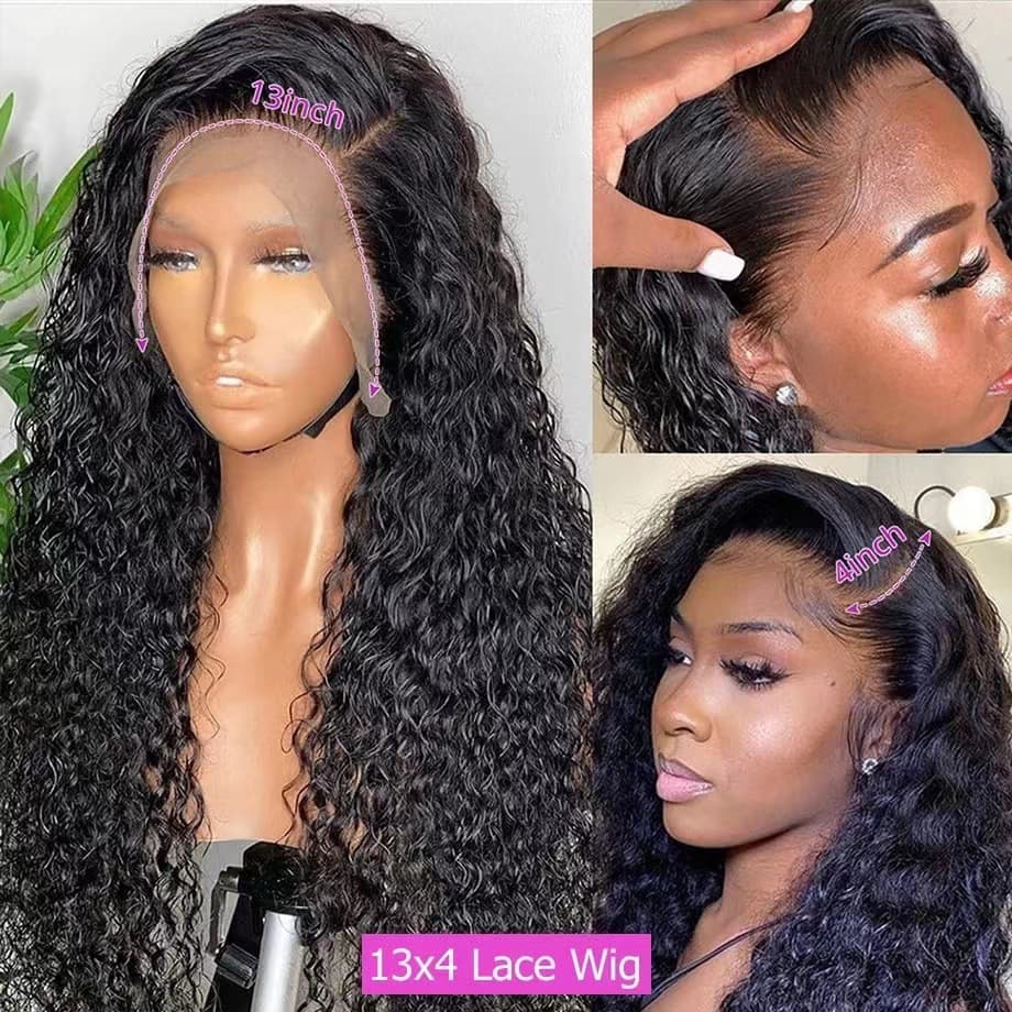 13*6 Kinky Curly Lace Front Human Hair Wig - Long Curls 3