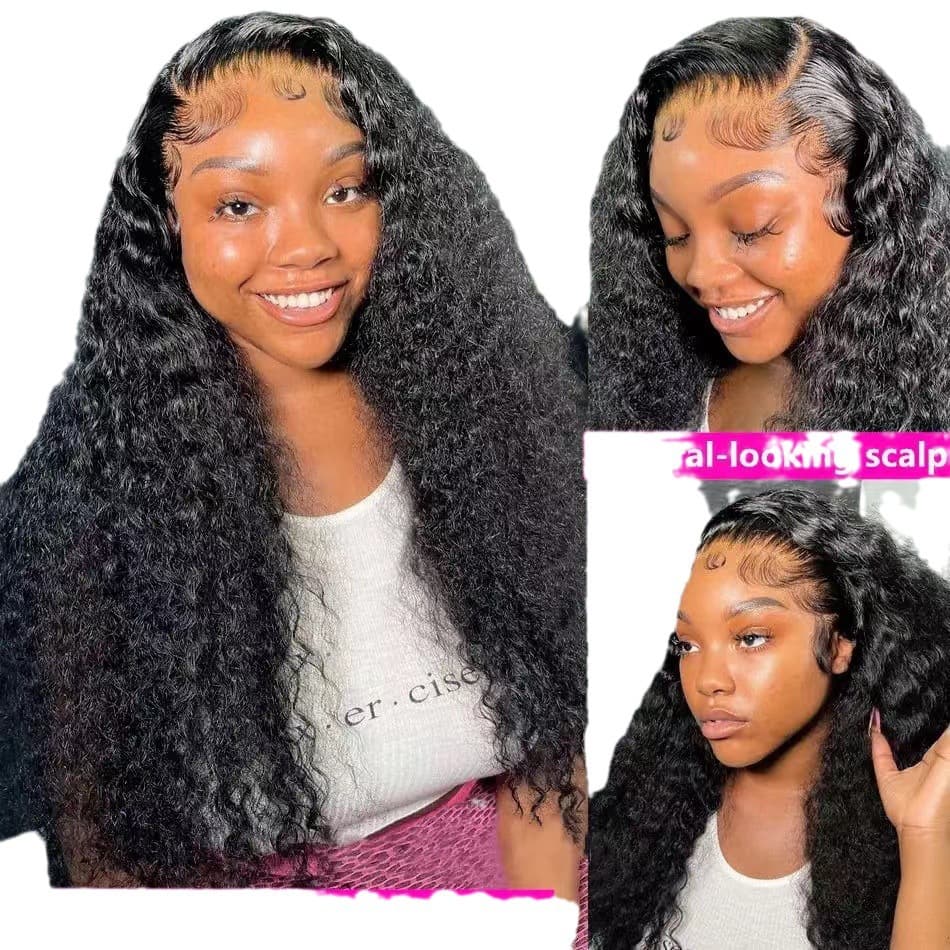 13*6 Kinky Curly Lace Front Human Hair Wig - Long Curls 5