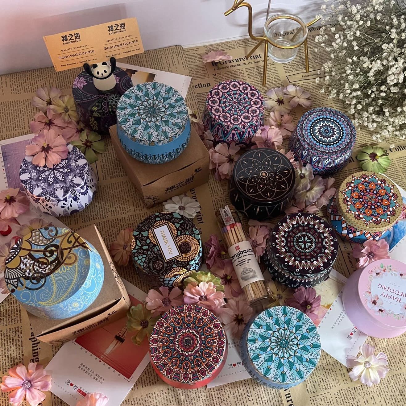 (Cross-border trading), aromatherapy, candle, gift box, perfumed oil handmade 3