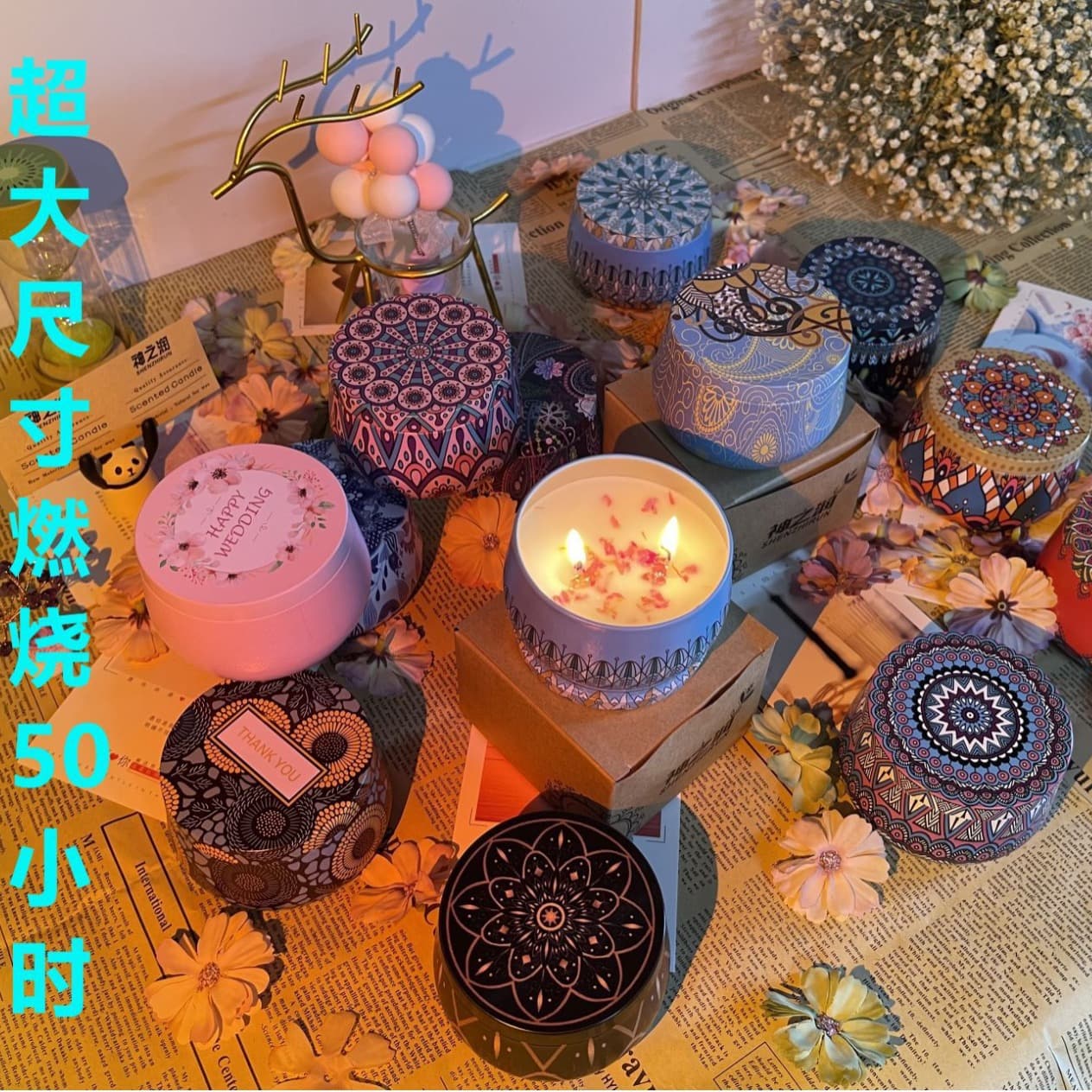 (Cross-border trading), aromatherapy, candle, gift box, perfumed oil handmade