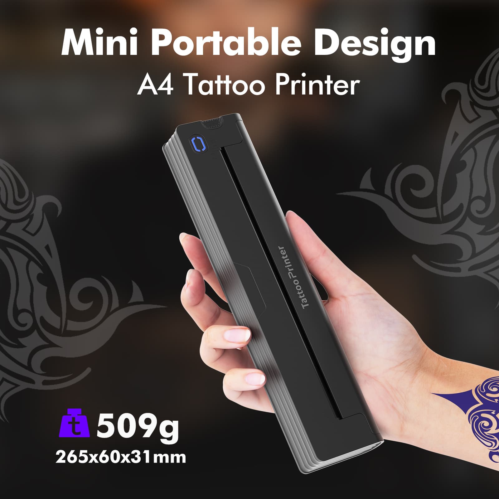 A41Tattoo printer realistic tattoo printer thermal inkless A4 Bluetooth wireless USB cross-border thermal 2
