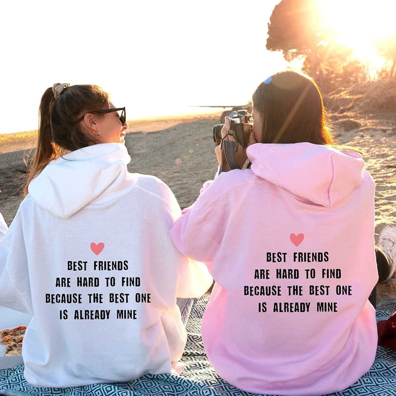 2025 is Harlow Found Funny Letter Back Print Women's Hoodie Loose Cotton Long Sleeve
