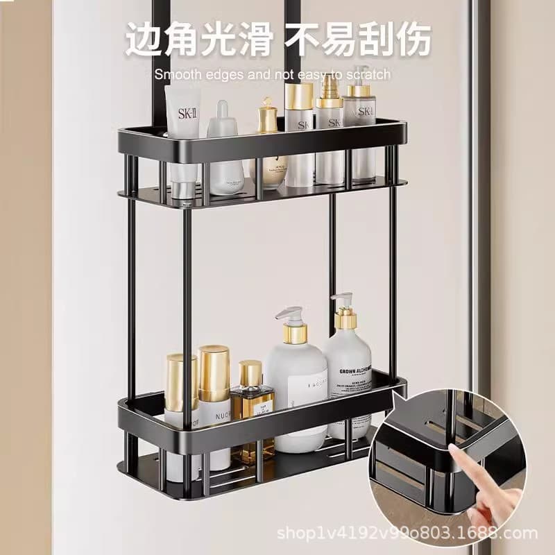 Cross-border punch-free shower room rack wall-mounted toiletries bathroom storage rack bathroom shower gel storage rack 3