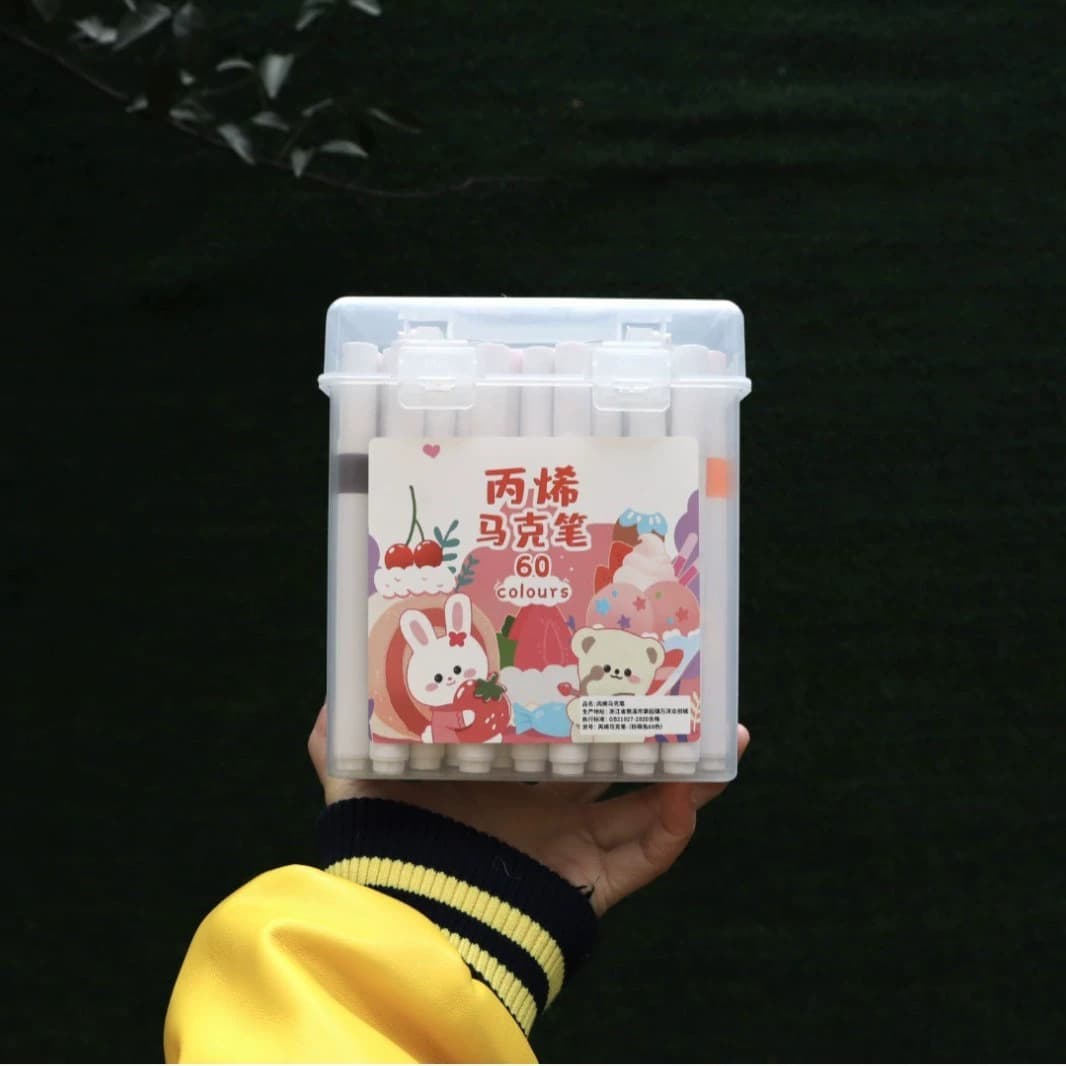 Acrylic, art marker for students, translucent waterproof crayons, quick dry watercolour, washable 10