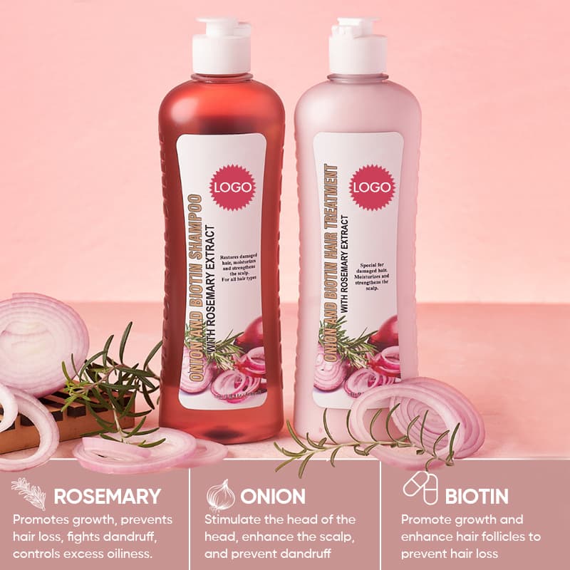 [跨境贴牌TK专供生物素迷迭香洋葱洗发水护发素套装Hair Care Set] 3
