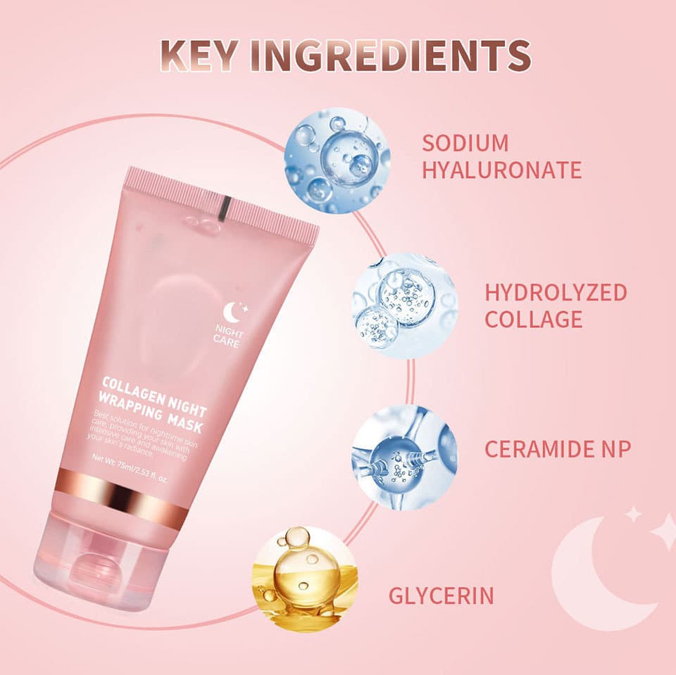 Detachable collagen, night design moisturizing face mask for skin care 2