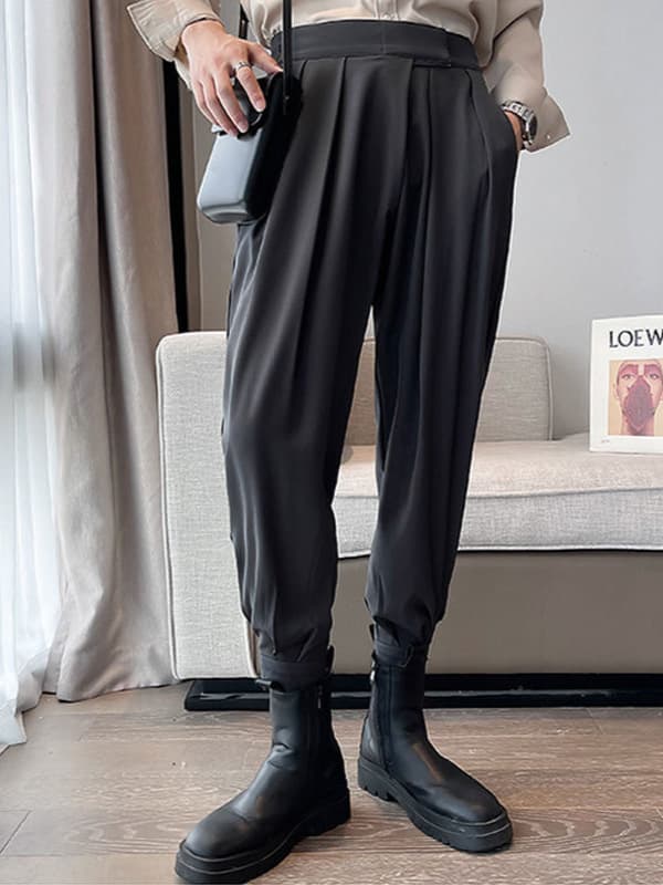 Martens, autumn trend trousers for leisure with velcro, loose fit 4