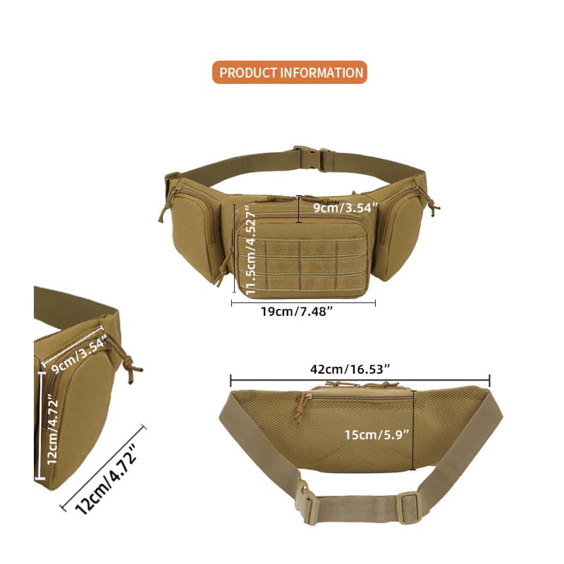 (Cross-border trading), men's travel universal tactics invisible belt bag, wear-resistant durable chest bag, storage system, bag strap 2