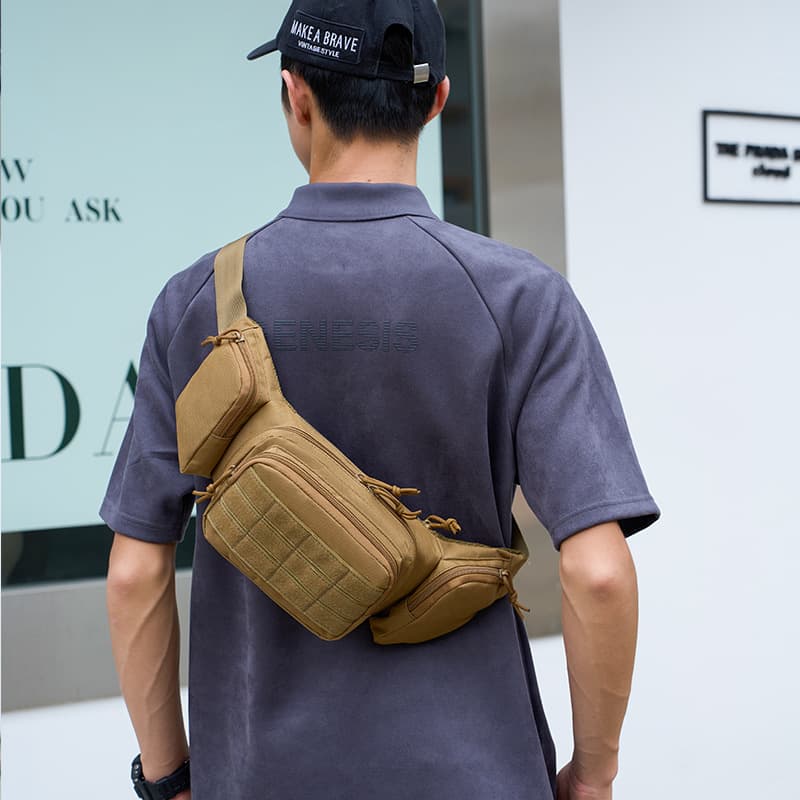 (Cross-border trading), men's travel universal tactics invisible belt bag, wear-resistant durable chest bag, storage system, bag strap 4