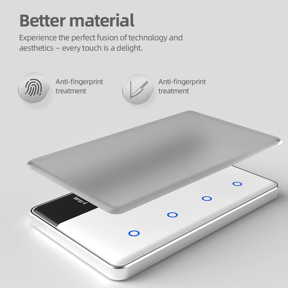 Smart Home Doodle Zigbee Smart DlY Name Display Matter Touch Switch HomeKit 4