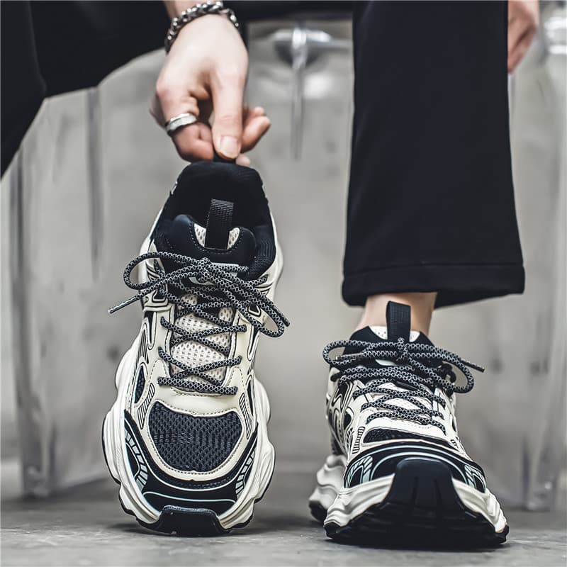 Hong Kong style dad shoes men's autumn trendy brand-like teenager mesh casual versatile thick sole height-enhancing sports shoes 2