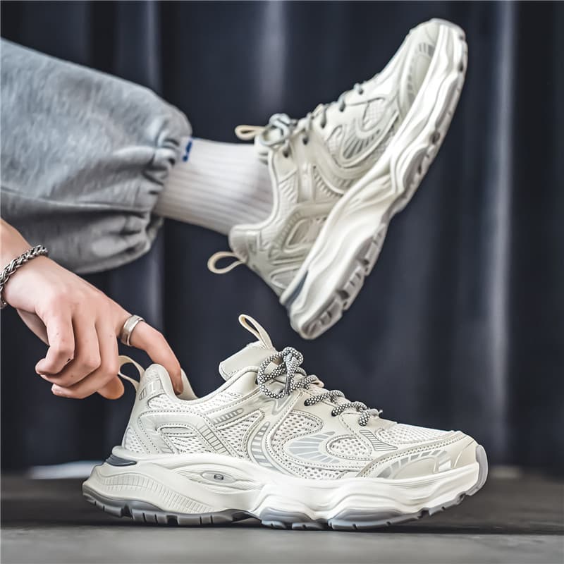 Hong Kong style dad shoes men's autumn trendy brand-like teenager mesh casual versatile thick sole height-enhancing sports shoes 4
