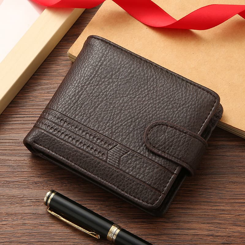 (Cross-border trading), polyurethane short wallet with zipper 2