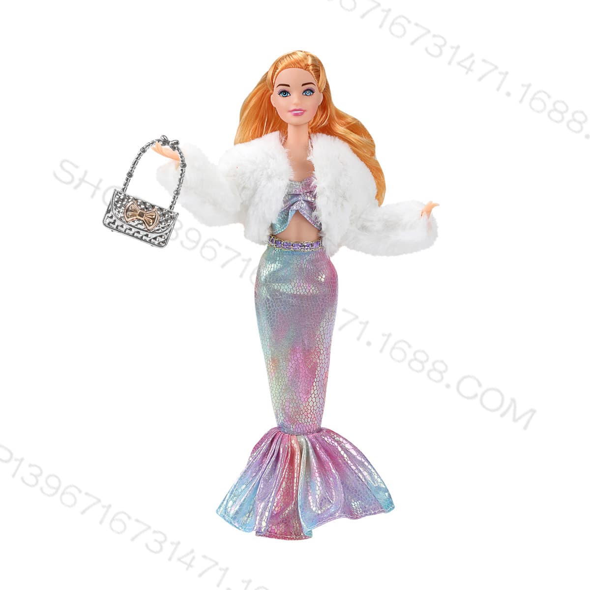 (Cross-border trading), multicoloured evening dress, children's clothing, fish tail 5
