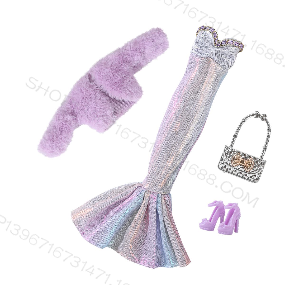 (Cross-border trading), multicoloured evening dress, children's clothing, fish tail 7
