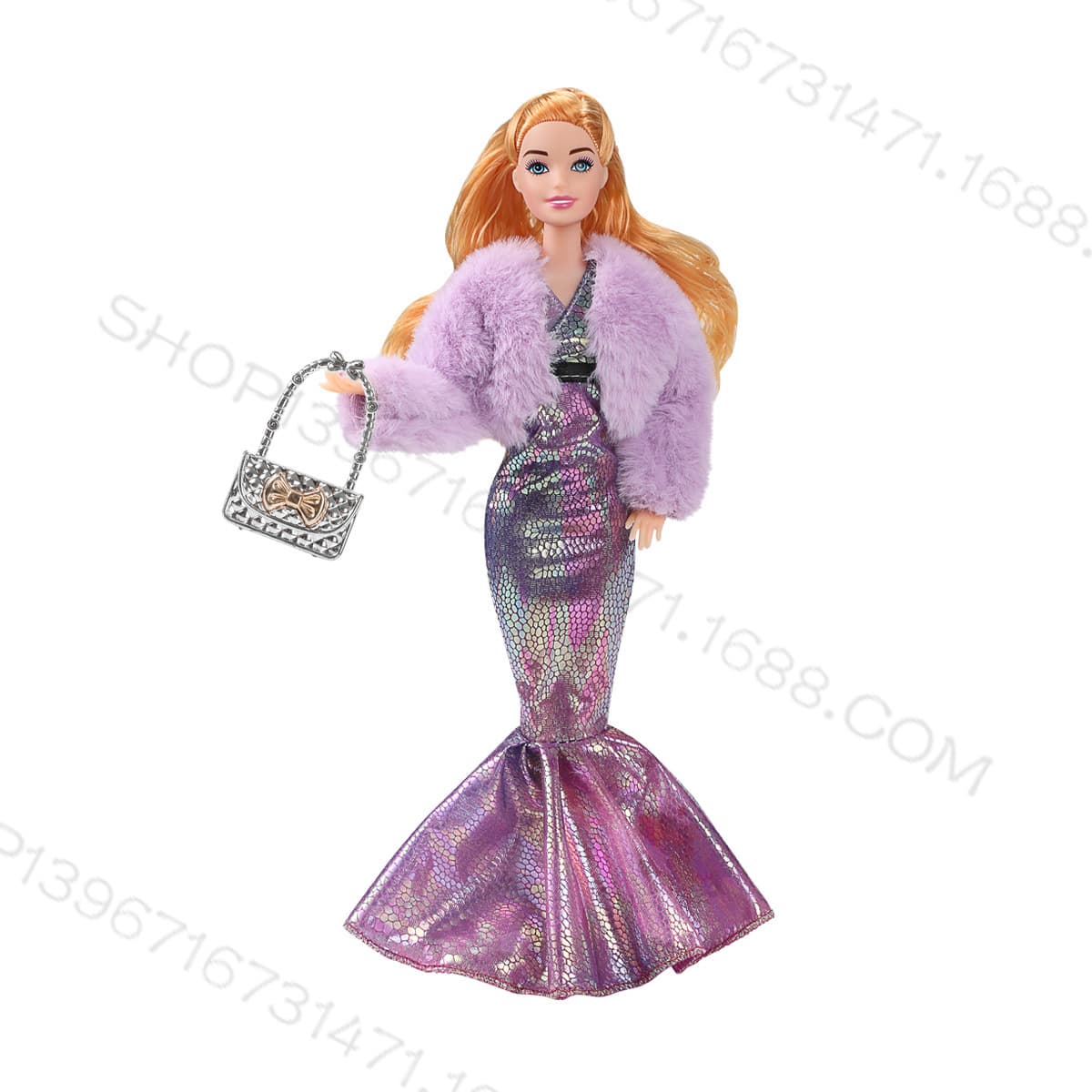 (Cross-border trading), multicoloured evening dress, children's clothing, fish tail 8