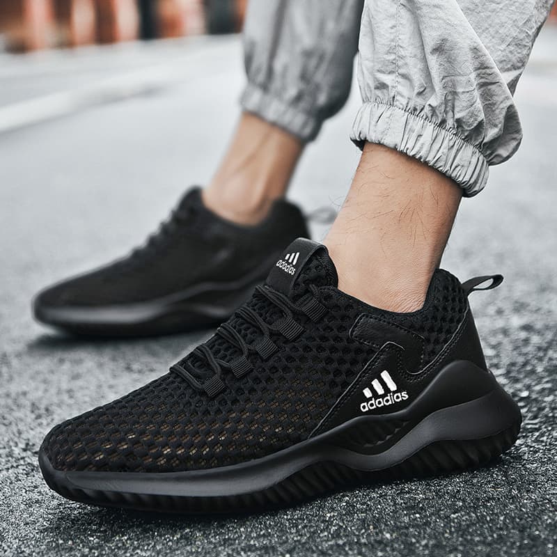 New cross-border hollow men's shoes for summer breathable mesh sports shoes lightweight odorproof soft sole large-size running shoes casual 3