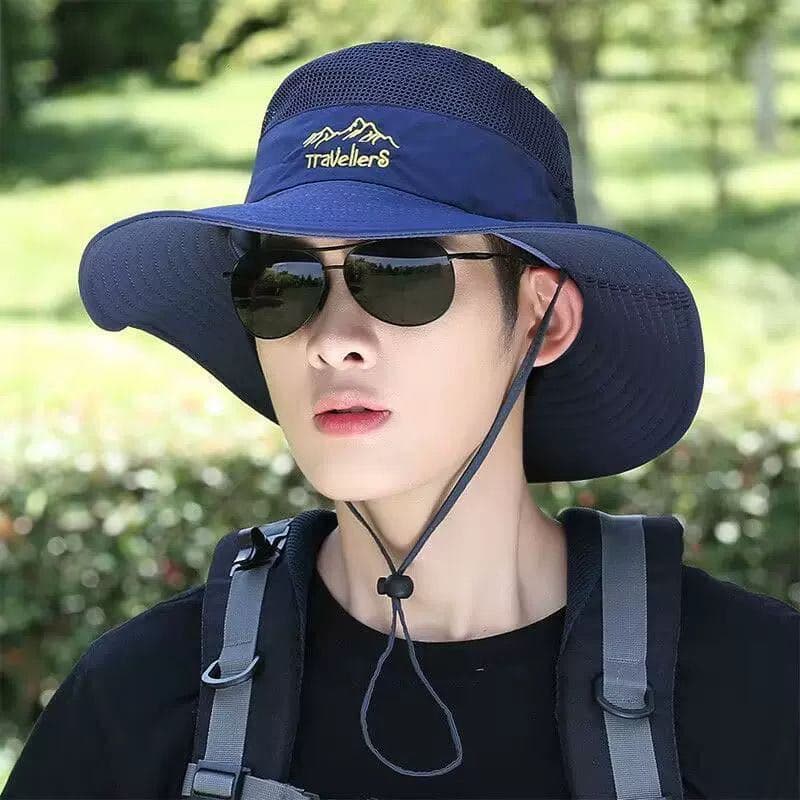 Climbing men's travel breathable sun hat solar-powered 2