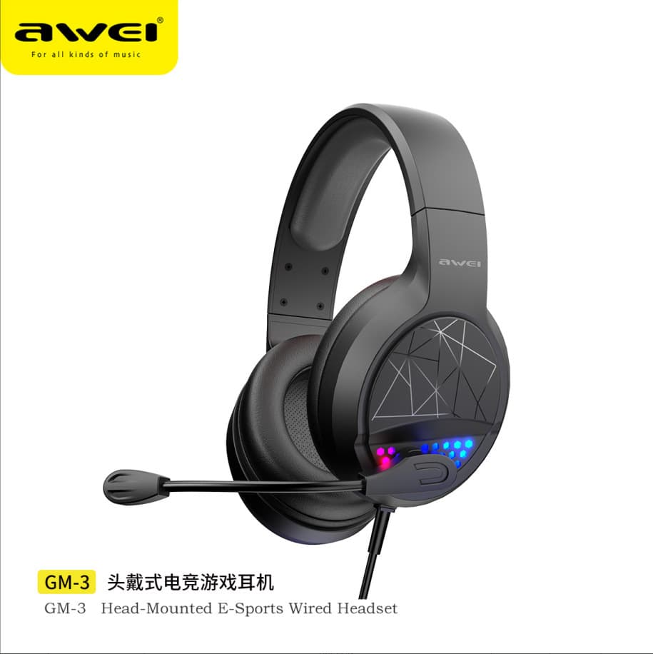 GM-1/GM-2/GM-3 Gaming Wired Headphones E-sports Wired Game Headphones 4