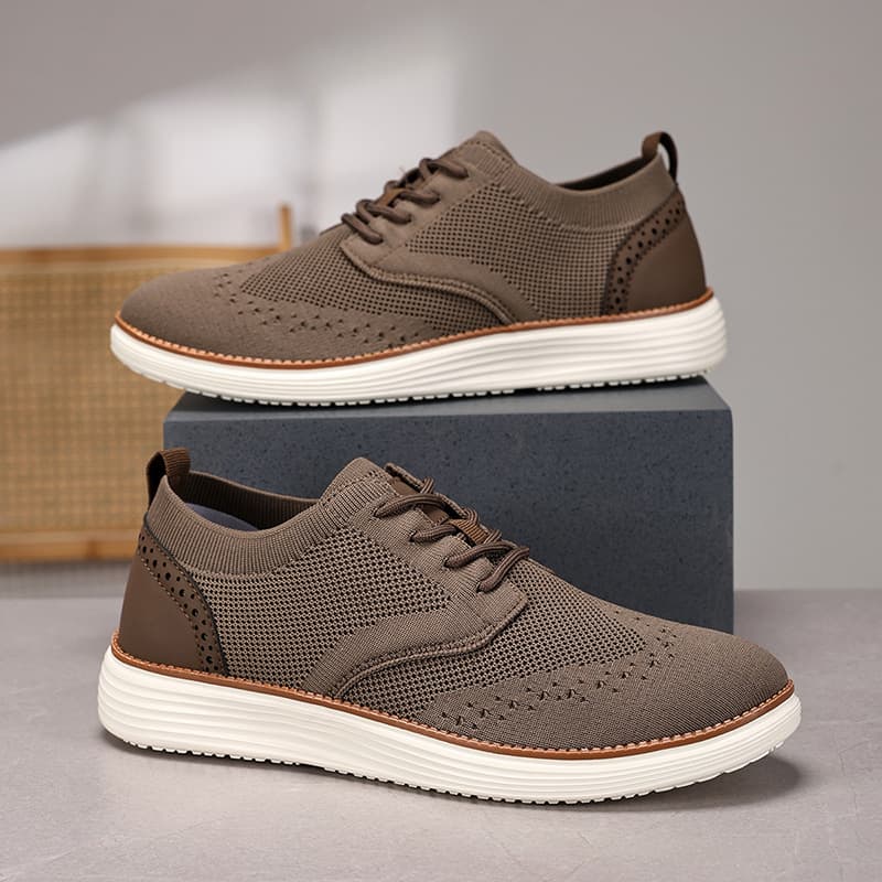 2025 Popular Flyknit Casual Shoes Men's Loafers Dress Walking Oxford