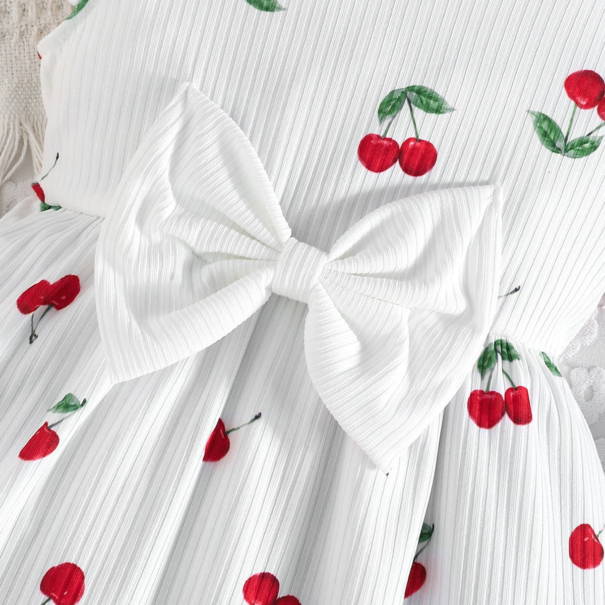 Summer dress with bow, small princess costume girl's, set, skirt, 2 pieces 3