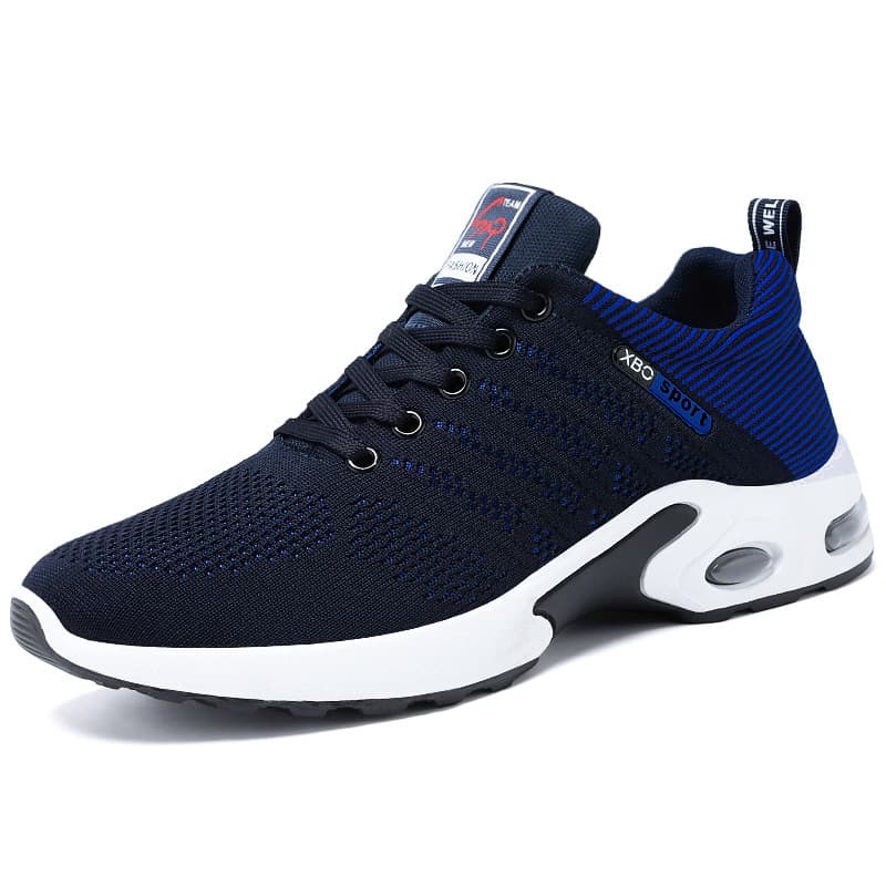 Shoes for men spring cross-border sneakers men's lace-up large size running shoes fly-knit breathable non-stinky feet sneakers 5