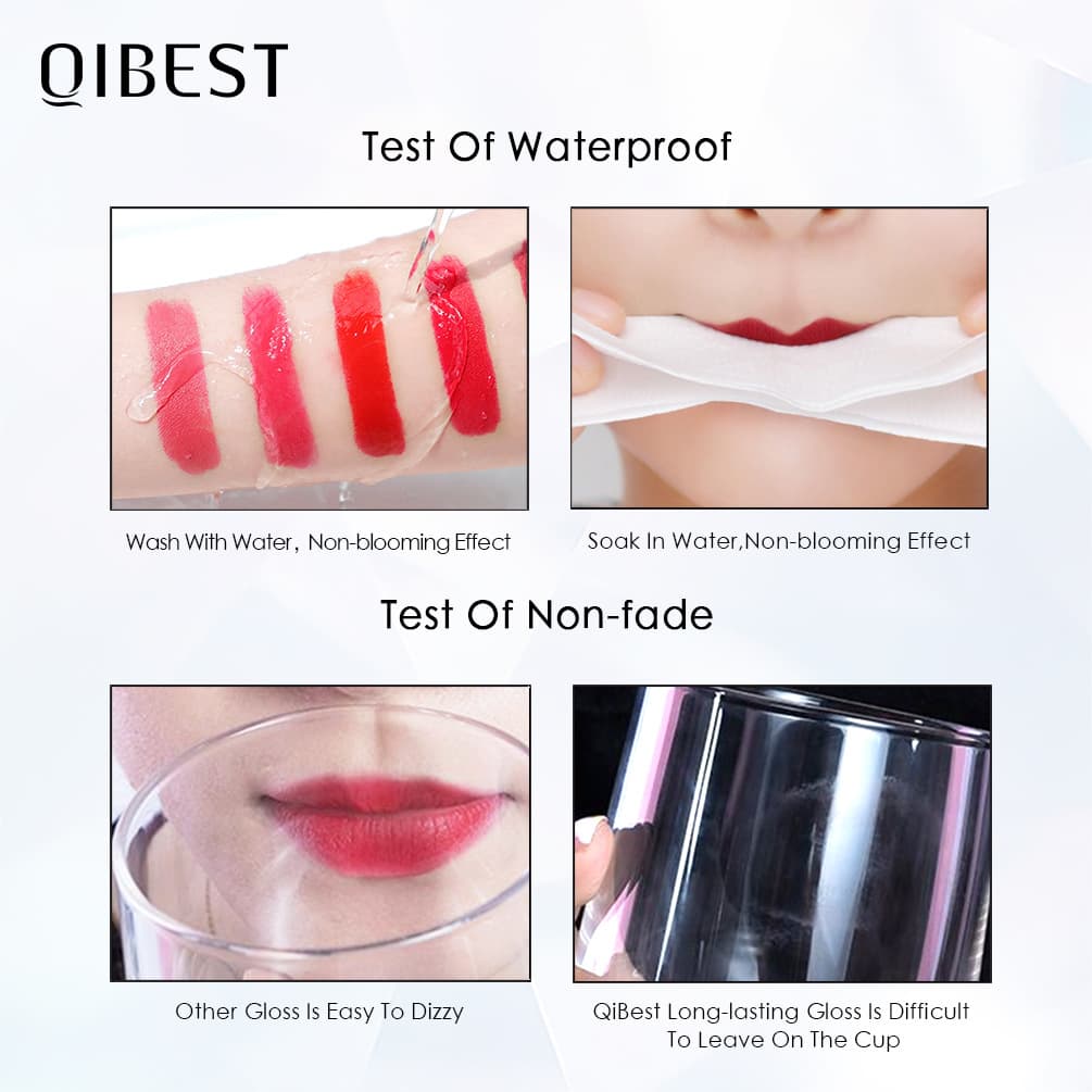 Lip gloss, matte lipstick, does not fade, translucent shading, European style, wide color palette, lip care 2
