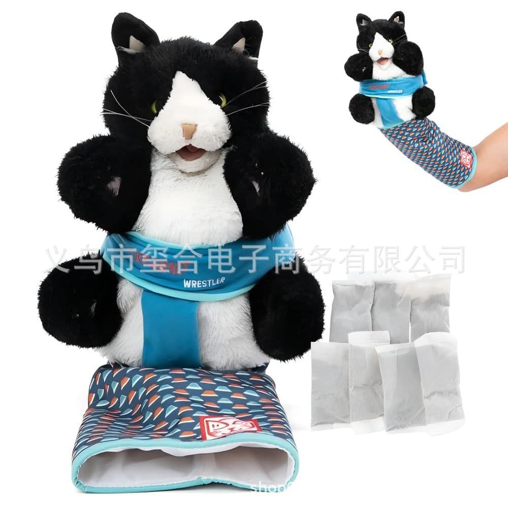 Cross-border new Cats Hand Puppets Plush Animal Toys Cat Hand Doll Plush Toys 1