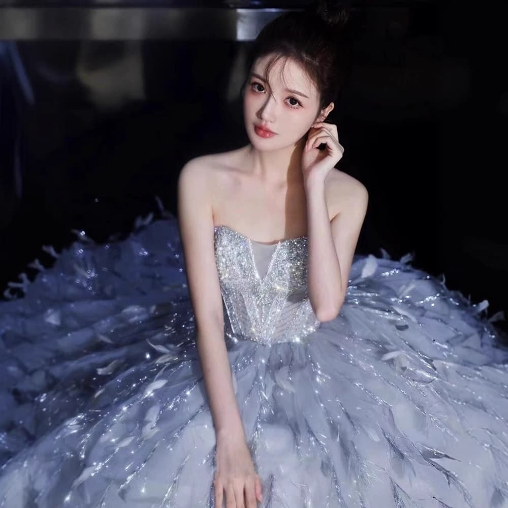 Elegant demi-season piano, evening dress, graduation party, princess style 2