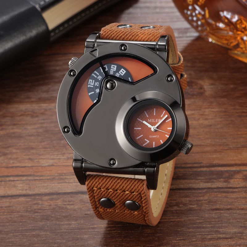 (Cross-border trading), denim travel retro watch strap, men's watch 3