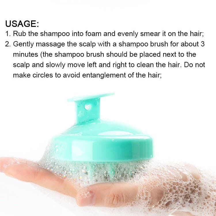 [Hot Selling Massage Comb Silicone Baby Hair Shampoo Brush] 3