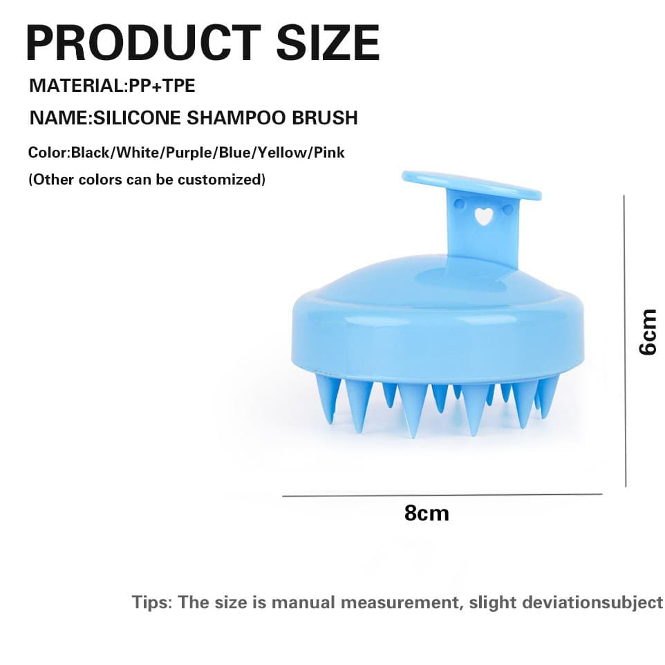 [Hot Selling Massage Comb Silicone Baby Hair Shampoo Brush] 4