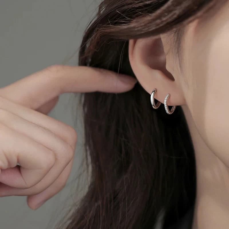 Golden fashionable design universal square earrings, trend of season 4