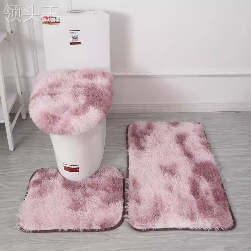 (Cross-border trading), (Wholesale), carpet, set, non-slip toilet, 3 piece set, gradient, water absorbent 2