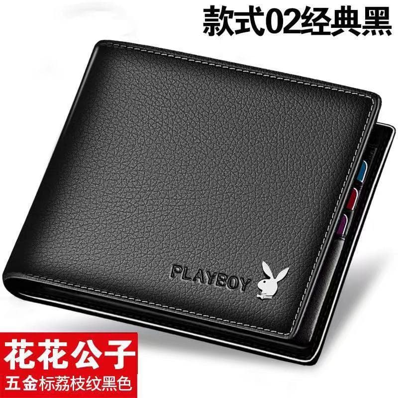Playboy, men's short thin wallet for students 3