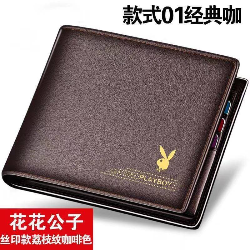 Playboy, men's short thin wallet for students 4