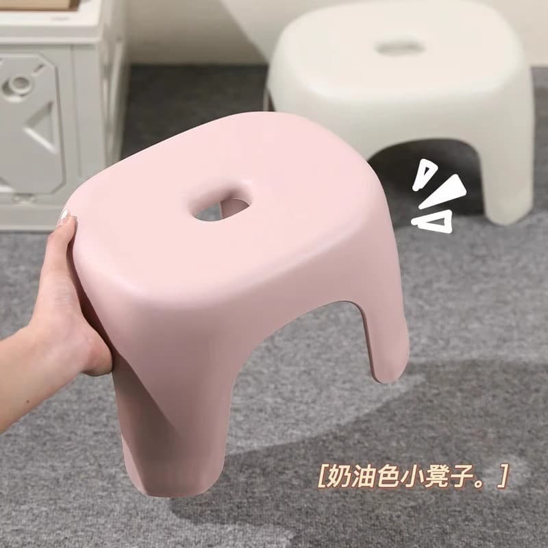 New plastic small stool household plastic thickened living room coffee table bench chair adult bathroom bathing low stool 1